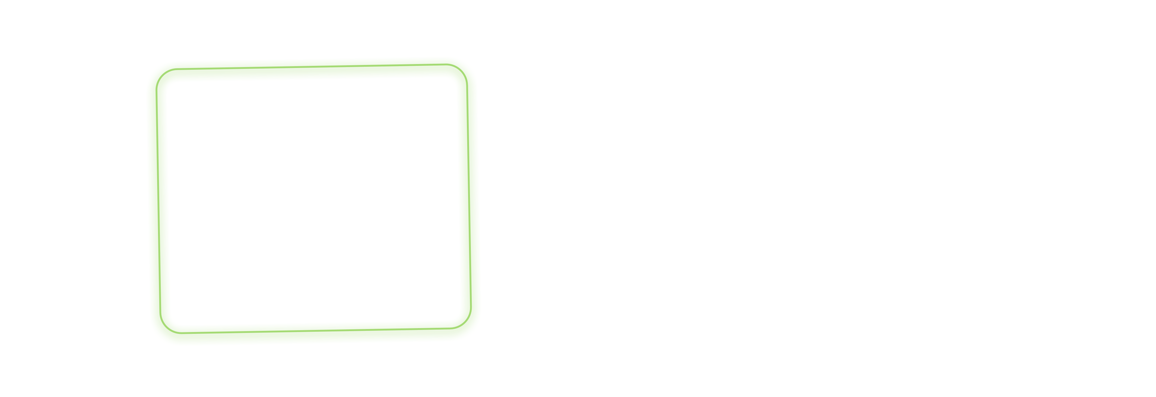 Brand Storytelling Green glowing rounded rectangle.