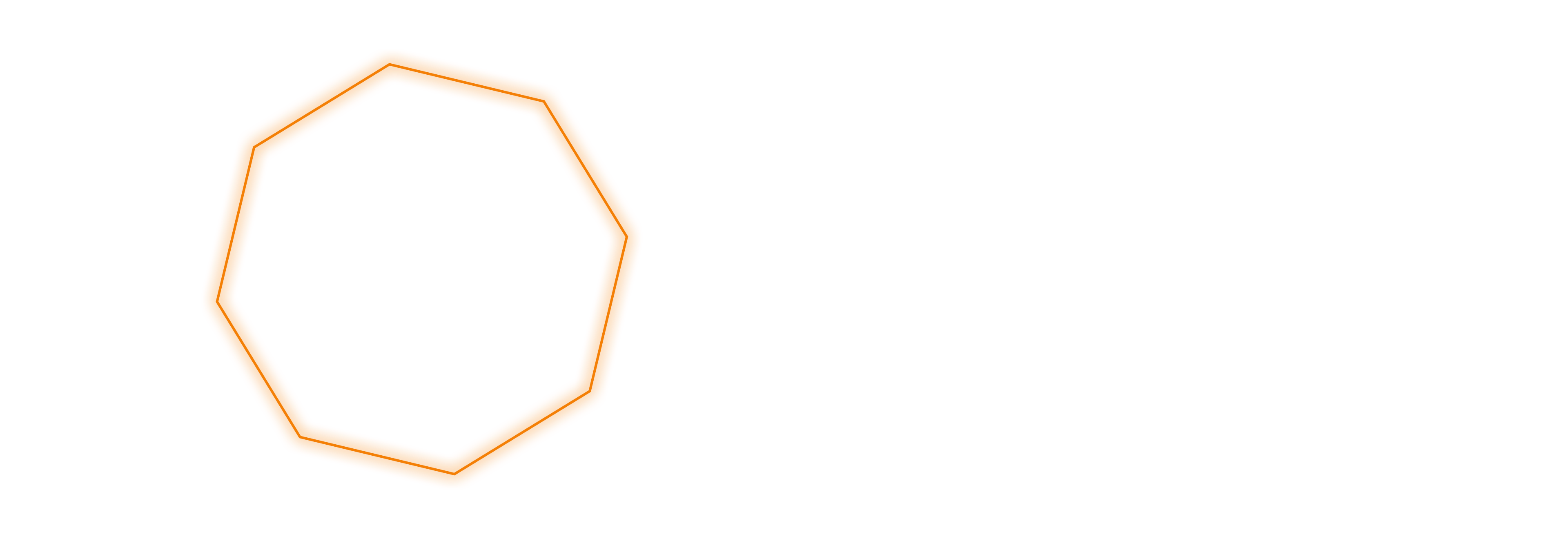 Community Impact & Nonprofit Films Orange glowing octagon.